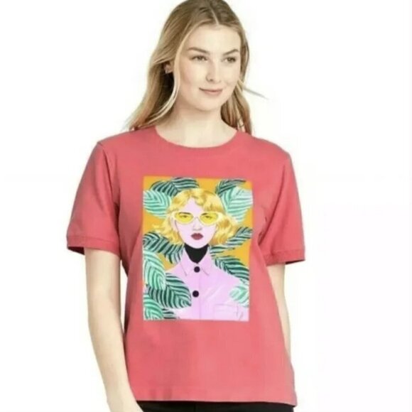 NEW Women's Bijou Karman Short Sleeve Graphic T-Shirt - Size L - Picture 1 of 2